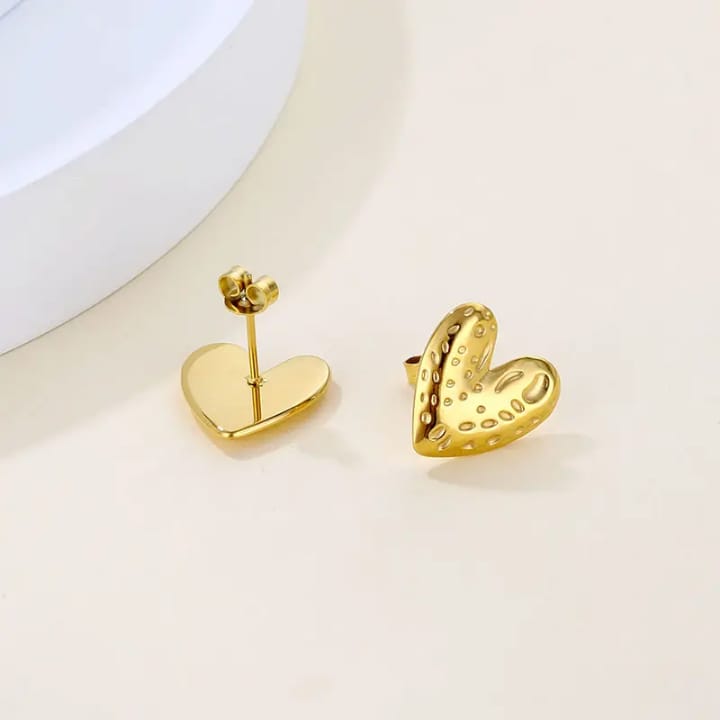 Gilded Love Mini Heart Stud