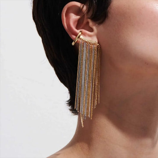 Starlight Strands Chain Cuff Earring