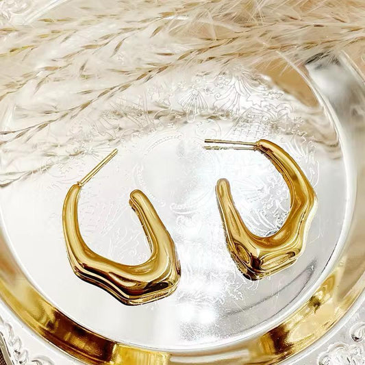 Molten Moon Gold Hoops