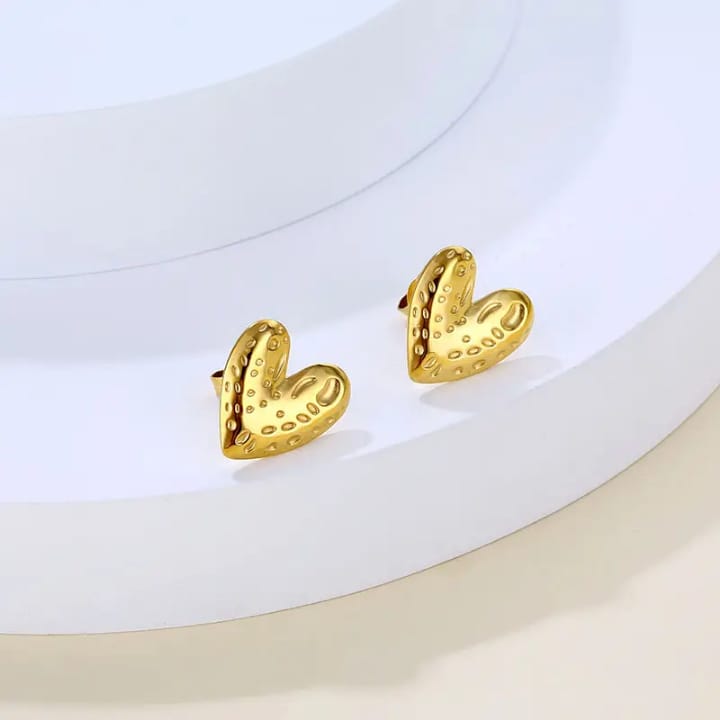 Gilded Love Mini Heart Stud