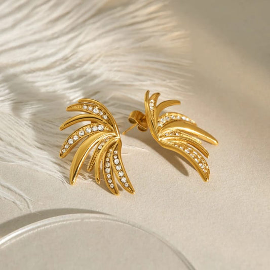 Starlit Wings Studded Earrings