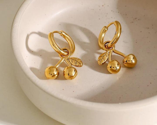 Cherry Drop Earings
