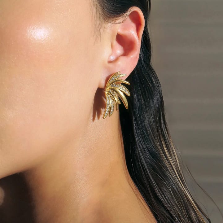 Starlit Wings Studded Earrings