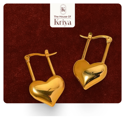 Pandora’s Gold Heart Lock Hoop Earrings