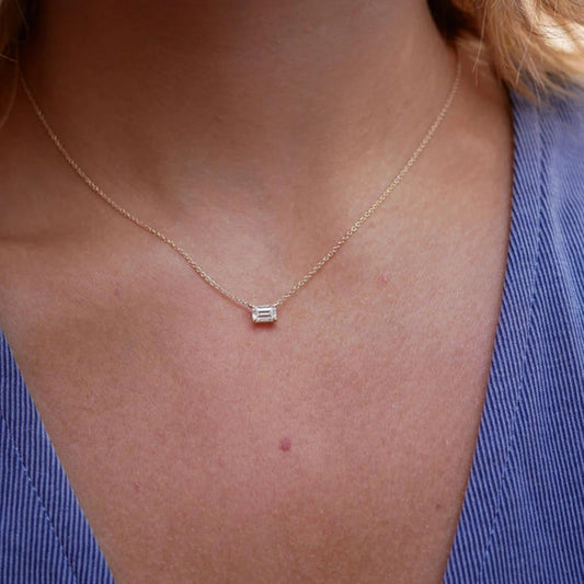 Cleopatra Chic Gold Chain with Small Rectangle Pendant