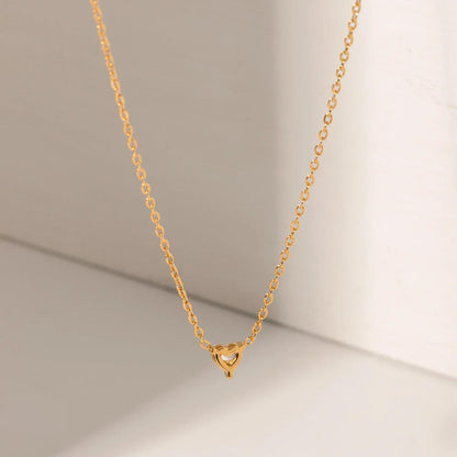 Luna Love Minimal Crystal Heart Necklace