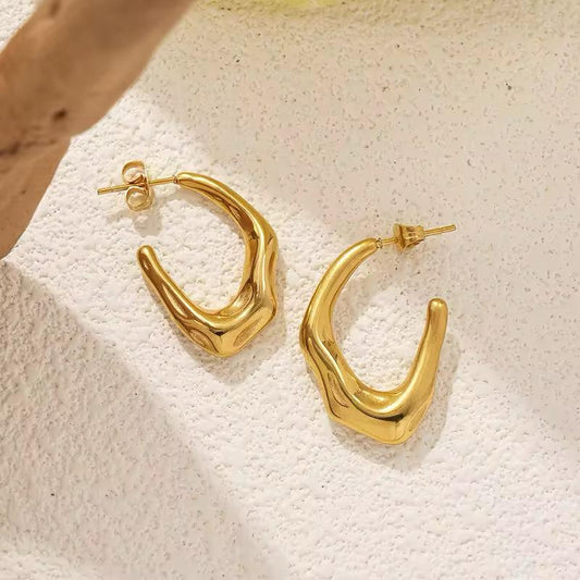 Molten Moon Gold Hoops