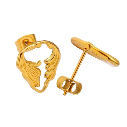 Phoenix Glint  Abstract Wing Stud Earrings