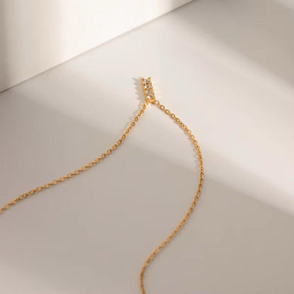 Gold-Plated Aura Align Four Stone Necklace