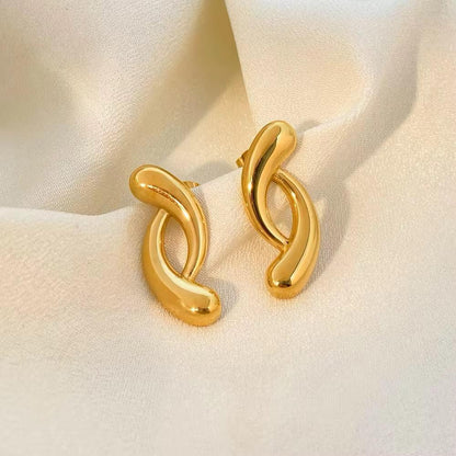 Golden Hour Gold Twist Earrings