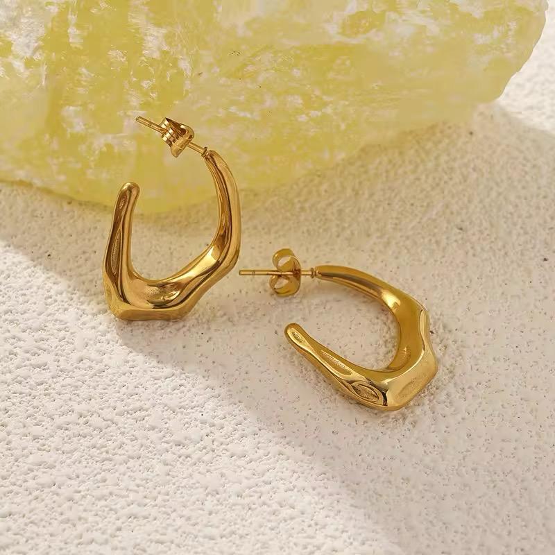 Molten Moon Gold Hoops
