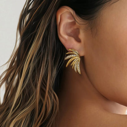 Starlit Wings Studded Earrings