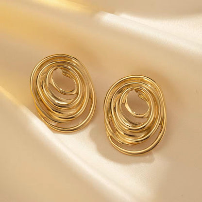 Whirlwind Golden Vortex Earrings