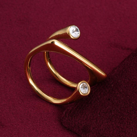Vesta Two stoned chunky ring